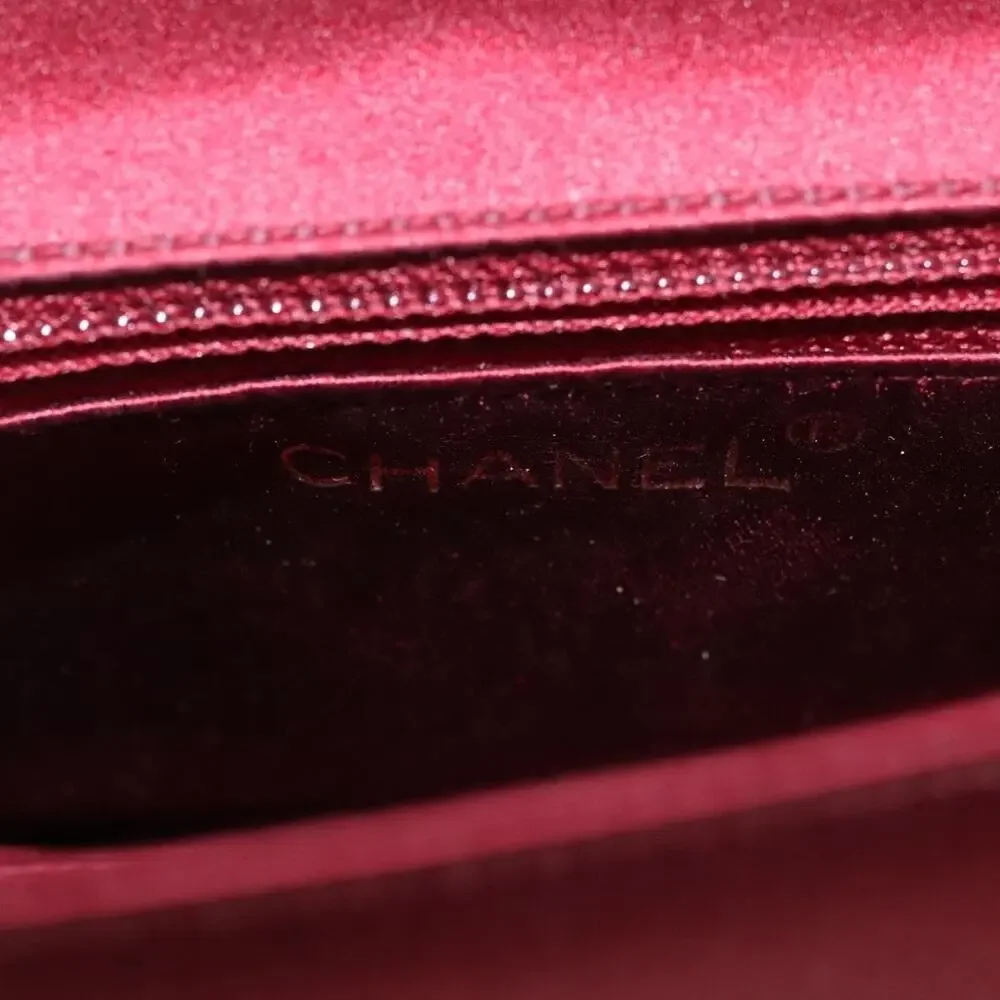 Chanel Satin Shoulder Bag Red